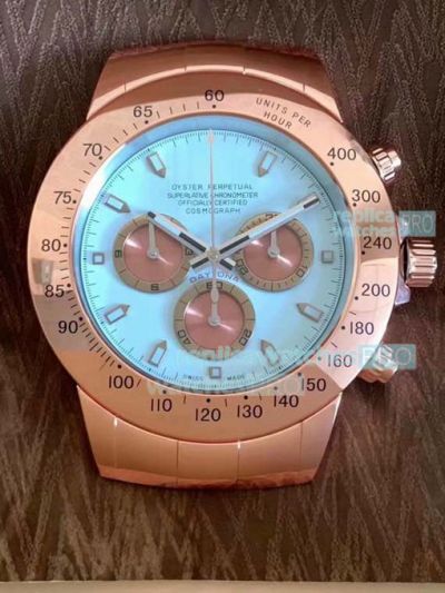 New Style Copy Daytona Rose Gold Rolex Wall Clock For Sale